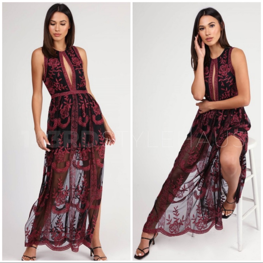 3 PACK | RED BLACK LACE DRESS